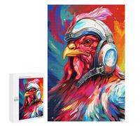 Adults 1000 PCS Puzzle Space Chicken Headphones Art Puzzles for Teenagers Precision Cutting for Birthday, Chrismas Toy Intellectual Game 1000 PCS