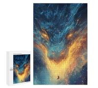Adults 1000 PCS Puzzle Space Dragon Encounter Adult Jigsaw Puzzles Difficult Challenge Wishlist with Santa Claus Unique Birthday And Gifts 1000 PCS