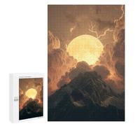 Adults 1000 PCS Puzzle Thunderstorm Moonlit Peaks -3 Puzzles for Teenagers Precision Cutting for Birthday, Chrismas Toy Intellectual Game 1000 PCS