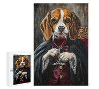 Adults 1000 PCS Puzzle Vampire Beagle with Wine Glass Jigsaws for Adults Puzzle Improve Memory Challenging To Complete Unique Gifts for Birthday And Christmas 1000 PCS