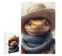 Adults 1000 PCS Puzzle Western Snake Hat Fashion Jigsaws for Adults Puzzle Improve Memory Challenging To Complete Unique Gifts for Birthday And Christmas 1000 PCS