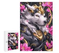 Adults 1000 PCS Puzzle White Goldendoo Dog Samurai Adult Jigsaw Puzzles Analysis And Logic Wishlist with Santa Claus Unique Gifts for Birthday And Christmas 1000 PCS