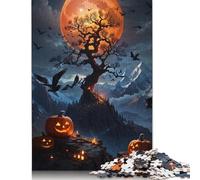 Adults 1000 Piece Halloween Dead Tree Puzzle for Adults Wood Puzzle Educational Game for Adult Birthday Present 1000pcs (75x50cm)