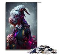 Adults 1000 Piece Jigsaw Alone School Rabbit Family Fun Puzzle with Matching Poster And Trivia Sheet 75x50cm