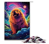 Adults 1000 Piece Jigsaw Chubby Brown Animated Bear Family Fun Puzzle with Matching Poster And Trivia Sheet 75x50cm