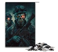 Adults 1000 Piece Jigsaw Dead Army Zombie Soldier Family Fun Puzzle with Matching Poster And Trivia Sheet 75x50cm
