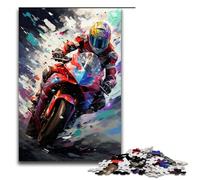 Adults 1000 Piece Jigsaw Motogp by SplattersLots of Coloured Clouds in The Sky Family Fun Puzzle with Matching Poster And Trivia Sheet 75x50cm