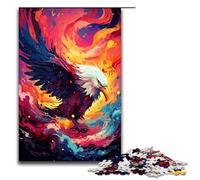 Adults 1000 Piece Jigsaw Phoenix Is Surrounded by of Coloured Family Fun Puzzle with Matching Poster And Trivia Sheet 75x50cm