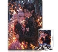 Adults 1000 Piece Jigsaw Puzzle A Demon Couple Brainteaser Family Games Staycation Kill Time Great Gift Size 38x52cm