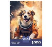 Adults 1000 Piece Jigsaw Puzzle A Dog Floating in Space Puzzles for Adults Fun Games Perfect Decoration Parent-child Interaction 38x26cm/1000pcs