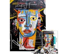 Adults 1000 Piece Jigsaw Puzzle Abstract Augustus Portrait in Bold Colors Leisure Brain Teaser Play Strong Interlock Hold Well Delicate Gifts for Wall Art (Size 50x75cm)