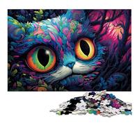 Adults 1000 Piece Jigsaw Puzzle Alice Cat Jigsaw Family Fun Puzzle Fun at Home Activities Birthday PresentTravel Gifts 1000 PCS(75x50cm)