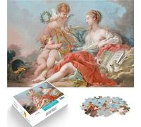 Adults 1000 Piece Jigsaw Puzzle Allegory of Music 1764 Herausforderndes Spiel mit passendem Poster und Quizblatt52x38cm