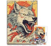 Adults 1000 Piece Jigsaw Puzzle Amaterasu Wolf Brainteaser Family Games Staycation Kill Time Great Gift Size 50x75cm