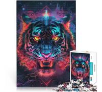 Adults 1000 Piece Jigsaw Puzzle Ancient Tiger Ritual Herausfordernd Schwierig Tolles Geschenk für Spiele75x50cm