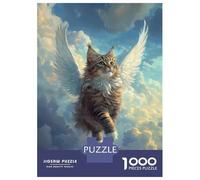 Adults 1000 Piece Jigsaw Puzzle Angelic Cat Majestic Siberian Cat Puzzles for Adults Toy Wall Decor Difficult Hard Difficult And Challenge 70x50cm/1000pcs