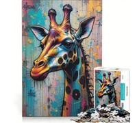 Adults 1000 Piece Jigsaw Puzzle Animal Adorable Giraffe, Family Game, Difficult And Challenge, Unique Birthday And Gifts 50x75cm