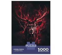 Adults 1000 Piece Jigsaw Puzzle Animal Majestic Deer Puzzles for Adults Fun Games Perfect Decoration Parent-child Interaction 38x26cm/1000pcs