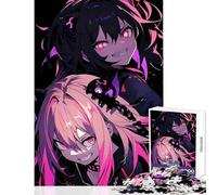 Adults 1000 Piece Jigsaw Puzzle Anime Girls with Sharp Teeth Jigsaw Puzzles for Adults Birthday Present Educational Challenge Family Fun & Game Night (38x52cm)