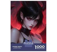 Adults 1000 Piece Jigsaw Puzzle Anime Gothic Demon Girl Jigsaws for Adults Brain Teaser Game Difficult Hard Unique Gifts for Birthday And Christmas 70x50cm/1000pcs
