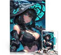 Adults 1000 Piece Jigsaw Puzzle Anime Witch with Blue Eyes Intellektuelles Spiel Tolle Geschenke und Spielzeuge75x50cm
