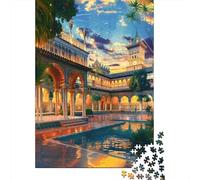 Adults 1000 Piece Jigsaw Puzzle Arabian Nights Palace Jigsaws for Adults Fun Games Wall Decoration Unique Gifts for Birthday And Christmas 52x38cm/1000pcs
