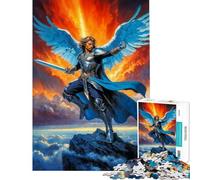 Adults 1000 Piece Jigsaw Puzzle Archangel Michael, Angel Warrior Educational Challenge A Work of Art Anti-Stress Toys for Ages 14 And over (50x75cm)