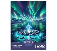 Adults 1000 Piece Jigsaw Puzzle Arctic Aurora Borealis Puzzle for Adults Relax Games But Fun And Humorous Difficult And Challenge 70x50cm/1000pcs