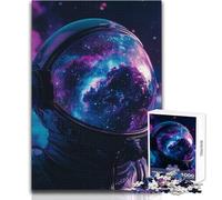 Adults 1000 Piece Jigsaw Puzzle Astronaut Galaxy Reflection Ideal for Cozy Downtime Fine Precision Die Cut Play Toy Size 38x26cm