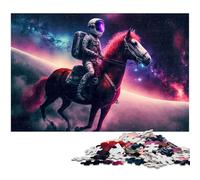 Adults 1000 Piece Jigsaw Puzzle Astronaut Horse Toy Intellectual Game Challenging Puzzle Game And Family Play 1000 PCS(75x50cm)
