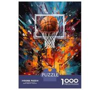 Adults 1000 Piece Jigsaw Puzzle Basketball Pop Graffiti Jigsaws for Adults Brain Teaser Game Difficult Hard Unique Gifts for Birthday And Christmas 52x38cm/1000pcs