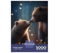 Adults 1000 Piece Jigsaw Puzzle Bears Love Jigsaws for Adults Brain Teaser Game Difficult Hard Unique Gifts for Birthday And Christmas 38x26cm/1000pcs
