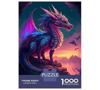Adults 1000 Piece Jigsaw Puzzle Beautiful Dragon Puzzles for Adults Brain Teaser Game Perfect Decoration Birthday And Unique Gifts 52x38cm/1000pcs