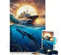 Adults 1000 Piece Jigsaw Puzzle Beneath The Crimson Sky Exact Edge Art Brain Game Gift Cozy Time Game Christmas Fun Gift (38x52cm)