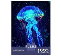 Adults 1000 Piece Jigsaw Puzzle Bioluminescent Jellyfish Jigsaws for Adults Brain Teaser Game Difficult Hard Unique Gifts for Birthday And Christmas 70x50cm/1000pcs