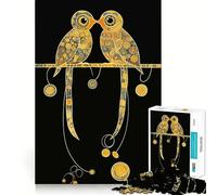 Adults 1000 Piece Jigsaw Puzzle Birds on A Wire Poster Art Exact Edge Art Brain Game Gift Cozy Time Game Christmas Fun Gift (50x75cm)