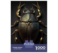 Adults 1000 Piece Jigsaw Puzzle Black And Gold Beetle Jigsaws for Adults Brain Teaser Game But Fun And Humorous Difficult And Challenge 52x38cm/1000pcs