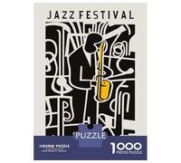 Adults 1000 Piece Jigsaw Puzzle Black And White Jazz Fest Jigsaw for Adults Brain Teaser Game Staycation Kill Time Parent-child Interaction 70x50cm/1000pcs