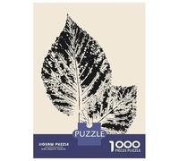 Adults 1000 Piece Jigsaw Puzzle Black And White Leaf Print Jigsaws for Adults Relaxing Games Stress Reliever Parent-child Interaction 52x38cm/1000pcs