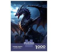 Adults 1000 Piece Jigsaw Puzzle Black Elder Dragon Jigsaw for Adults Brain Teaser Game Staycation Kill Time Parent-child Interaction 70x50cm/1000pcs