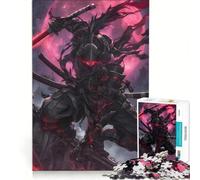Adults 1000 Piece Jigsaw Puzzle Black Ninja Samurai, Educational Games, Fun at Home Activities, Wishlist with Santa Claus 38x26cm