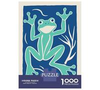 Adults 1000 Piece Jigsaw Puzzle Blue Crazy Frog Jigsaw Puzzle Brain Teaser Game Presents for Women Difficult And Challenge 70x50cm/1000pcs