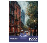 Adults 1000 Piece Jigsaw Puzzle Boston Charm USA Jigsaws for Adults Brain Teaser Game But Fun And Humorous Difficult And Challenge 70x50cm/1000pcs