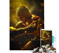 Adults 1000 Piece Jigsaw Puzzle Boxer in Action Jigsaw Puzzle 1000 Toy Wall Decor Difficult Challenge Birthday Present, Gifts, (50x75cm)