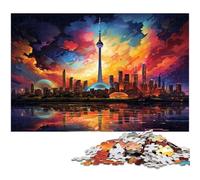 Adults 1000 Piece Jigsaw Puzzle Brilliant Colorful City Difficult Hard Jigsaw Great Gifts And Toys for Teenager Age 14 Years Up 1000 PCS(75x50cm)