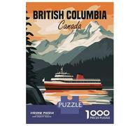 Adults 1000 Piece Jigsaw Puzzle British Columbia Jigsaws for Adults Fun Games Wall Decoration Unique Gifts for Birthday And Christmas 38x26cm/1000pcs