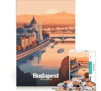 Adults 1000 Piece Jigsaw Puzzle Budapest Cityscape Sunset, Family Games, Hand Speed Race, Suitable for Desktop Decoration 50x75cm