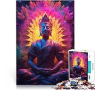 Adults 1000 Piece Jigsaw Puzzle Buddha Lotus Family Game Stress Reliever Difficult Challenge Home Decoration Toys 26x38cm