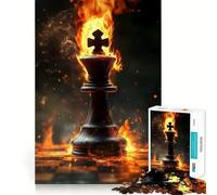 Adults 1000 Piece Jigsaw Puzzle Burning Chess King Fine Joint Fun Mind Game Gift Cozy Game Play Xmas Leisure Gift (38x52cm)