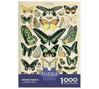 Adults 1000 Piece Jigsaw Puzzle Butterfly Chart Jigsaws for Adults Relaxing Games Stress Reliever Parent-child Interaction 38x26cm/1000pcs